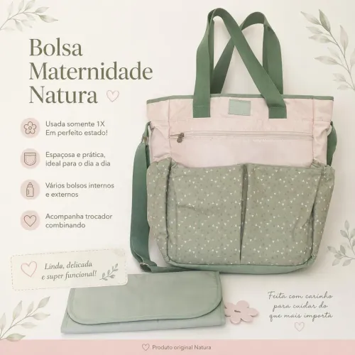 Bolsa maternidade Natura - Usada 1x