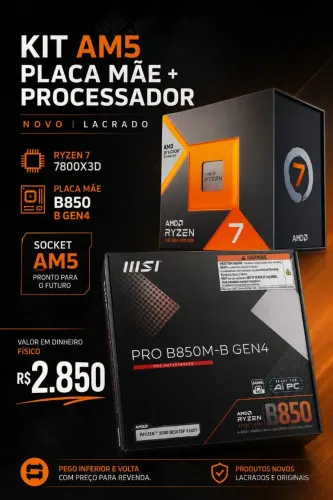 KIT AM5 NOVO LACRADO VENDO/TROCO PEGO AM4 OU CONSOLES