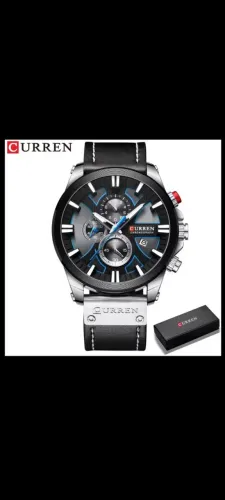 Relógio Curren Masculino pulseira de couro à prova de água