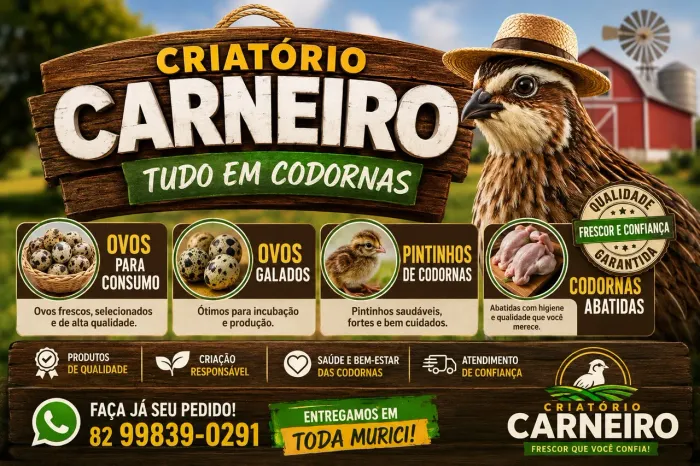 Tudo em codornas