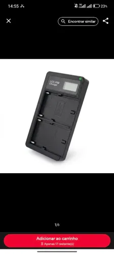 Carregador duplo para bateria Npf970
