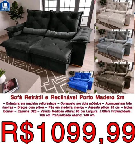 SOFÁ RETRÁTIL PROMOÇÃO