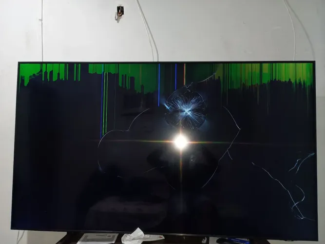 TV 75 polegadas tela quebrada 
