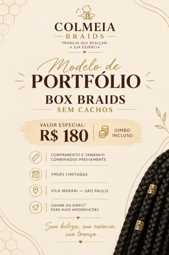 Modelo para Box Braids