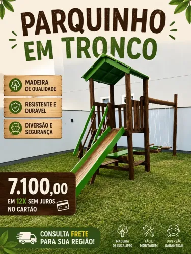 Parquinho infantil Tronco de eucalipto