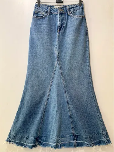 Saia Jeans Azul Feminina Longa da Marca Zara Nova Tamanho PP