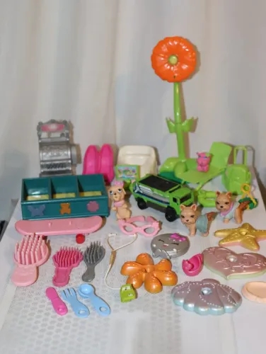 Lote de acessorios bonecas barbie polly brinquedos