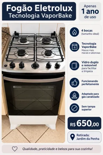 Fogão Eletrolux 4 Bocas