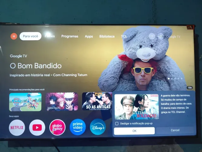 Tv marca tcl 55 polegadas 4k comando de voz top top 