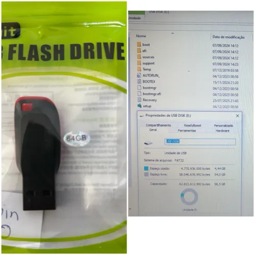 Pen drive 16gb com Windows 10 bootavel