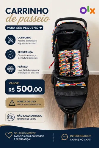 Carrinho de Passeio Voyage Delta - R$ 500