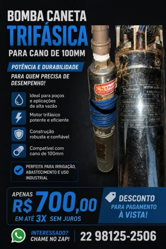 Bomba caneta trifasica