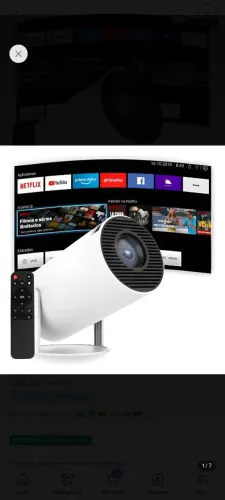 Projetor smart com app de filmes mais completo do mercado incluso