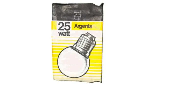 Lâmpada Antiga Philips Argenta 25w Na Caixa Epoca