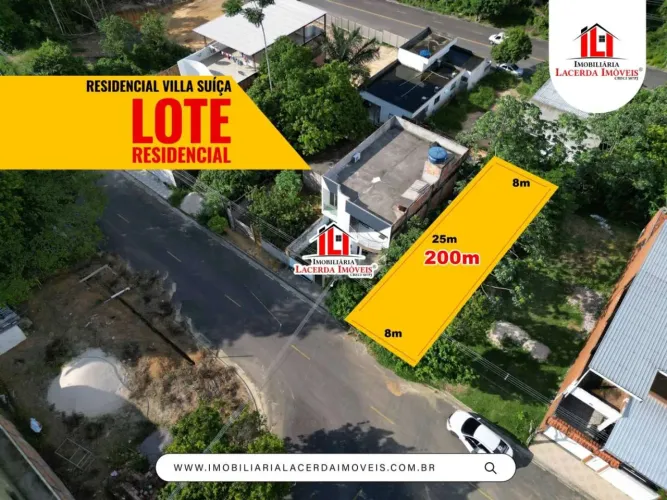 Villa Suíça Manaus, Lote em declive ideal para casas com subsolo, 200m²