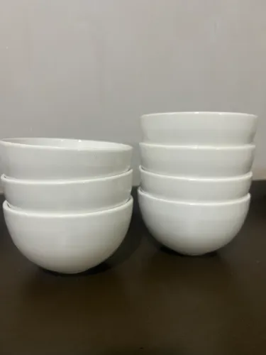 Conjunto com 7 tigelas brancas Knorr novas