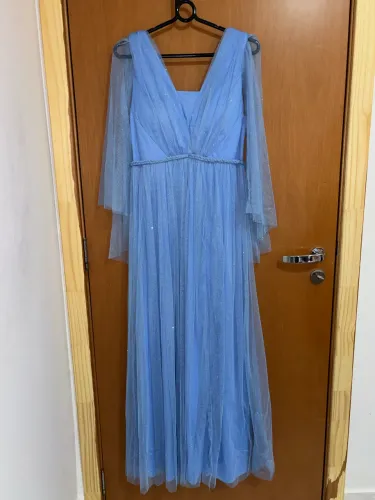 Vestido longo de festa - azul