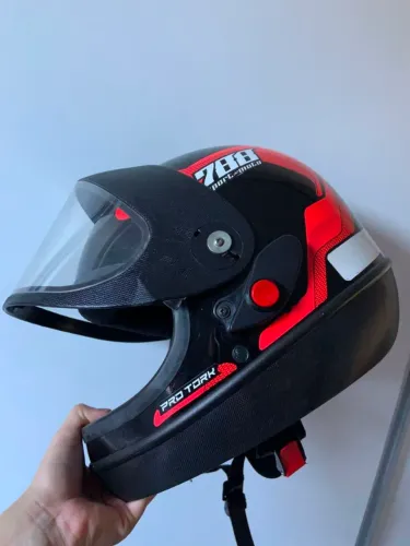 Capacete Fechado Pro Tork Sport Moto 788. Vermelho Tam. 60.