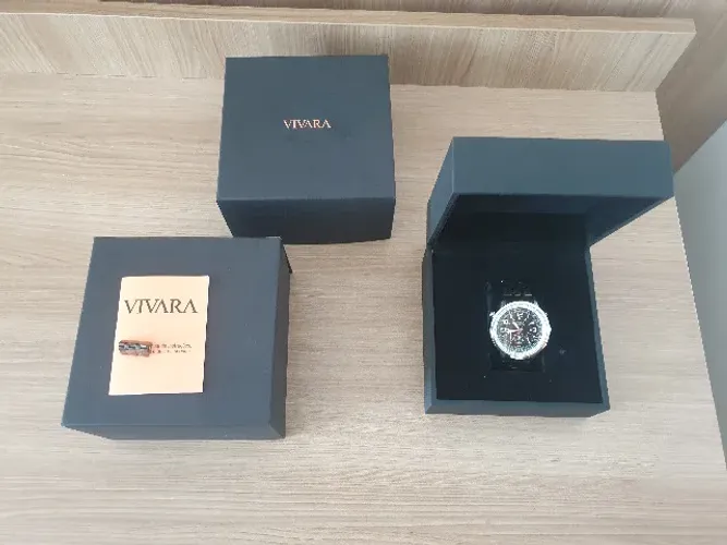Relógio Vivara Cronógrafo Black Dial para aviador usado excelente comprei 1200 vendo 400