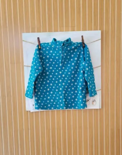 Blusa infantil masculina inverno azul estrelas tam 3