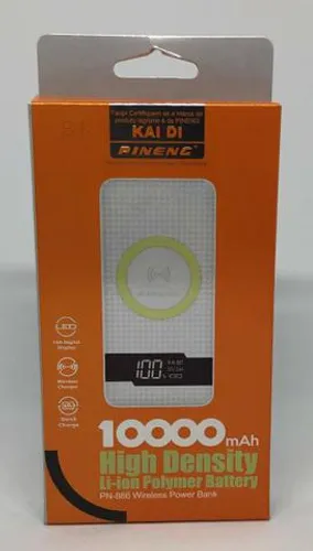 Carregador Portátil Sem Fio Pineng Pn-886 Tecnologia QI 100% Original Novo Na Caixa