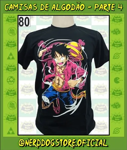 Camisa Monkey D. Luffy - One Piece Zoro Sanji Nami Chopper Sabo Gomu Akuma - NerdDog Store
