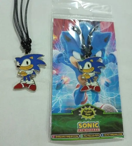 Colar Sonic - NerdDog Store Hedgehog Knuckles Eggman Robotinik Caos Shadow Tails