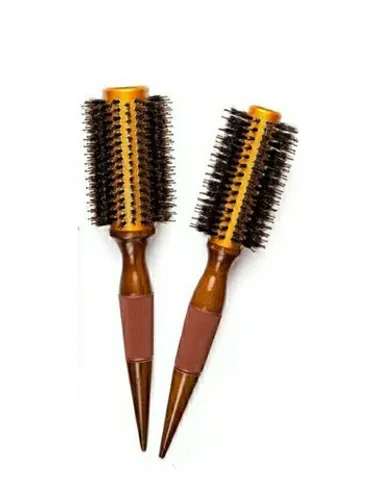 Escova de cabelo secador javali de madeira Semi nova