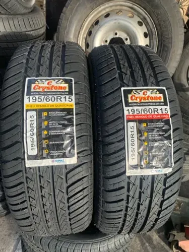 Pneu remolde Crystone 195/60/15 (melhor remolde do Brasil)