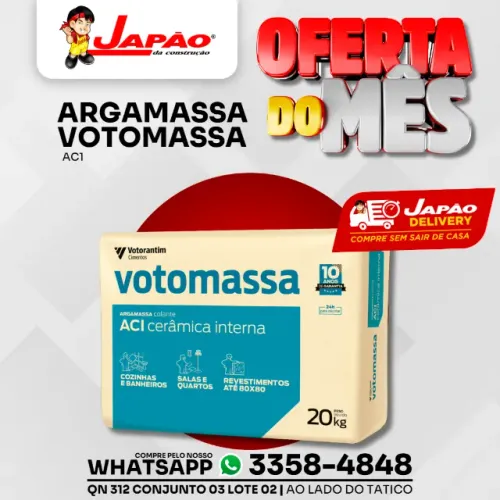 Argamassa Votomassa AC1 Melhor Preço do DF, Compre Sem Sair de Casa, Faça Seu Orçamento 