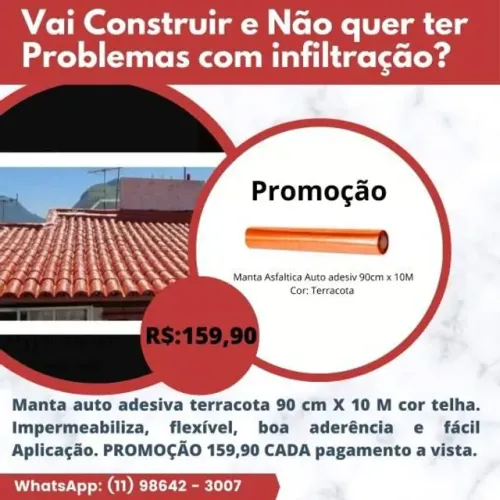 Manta autoadesiva terracota