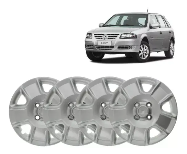 Jogo 4 Peças - Calota Aro 14  - Volkswagen Gol G5 2007 / 2008 - Grid