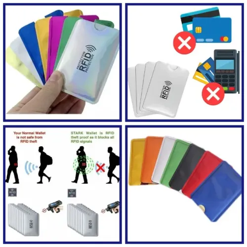 Capas Rfid anti-aproximação para cartões(crédito/débito) várias cores