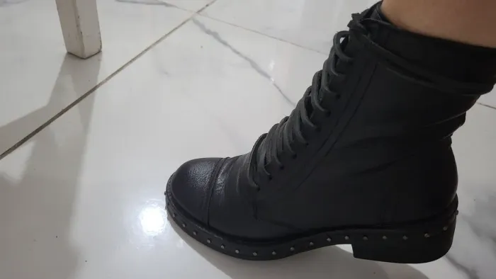 Bota Coturno Feminina Preta