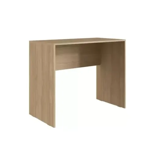 Mesa de escritório bege com branco sem gaveta