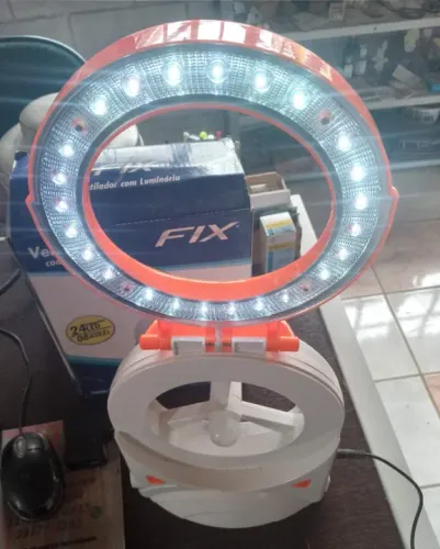 ventilador de mesa com luminaria led