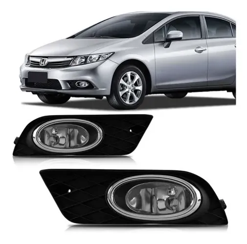 Farol De Milha Auxiliar Civic 2012 A 2014 Com Moldura