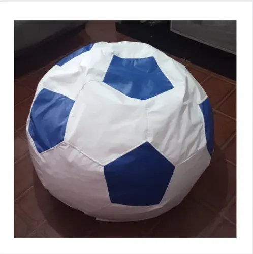 Puff Bola de Futebol Grande com Enchimento Flocos de Isopor Triturado 