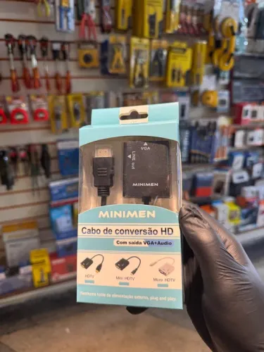 Adaptador Conversor HDMI para VGA com audio