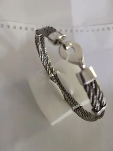 Pulseira Cabo náutico com prata 950