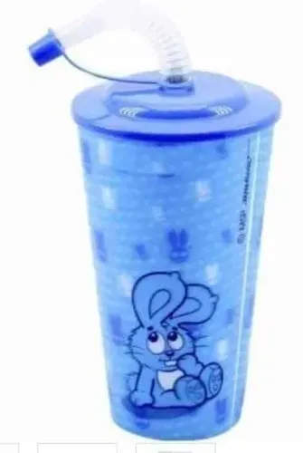 Copo 3D Com Canudo Dobrável Sansão 550Ml - Turma Da Mônica