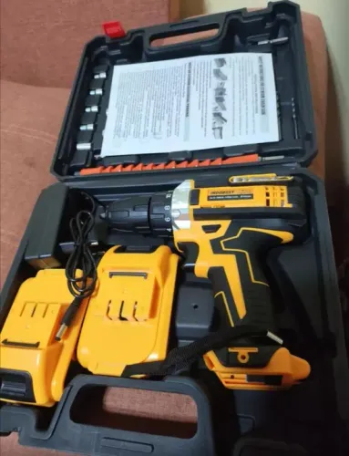 Parafusadeira Furadeira 48V 2 baterias com Maleta e Acessórios