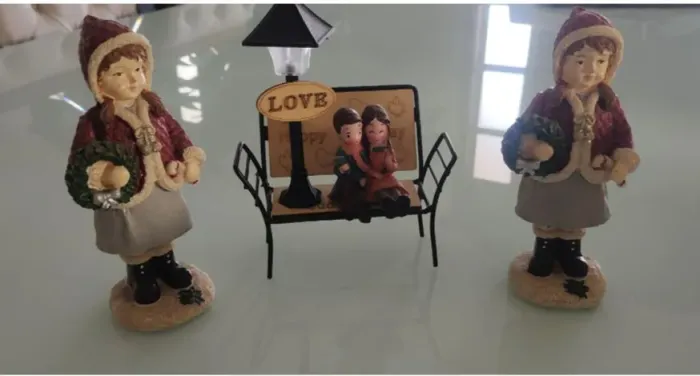 Trio de Adornos de mesa minimalista 