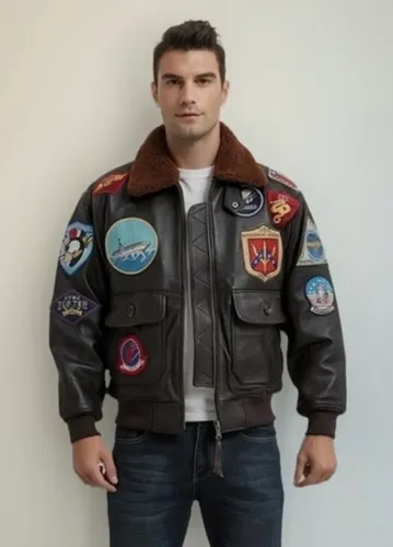 Jaqueta Top Gun 100% couro Maverich