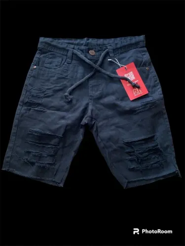 Shorts Jeans Desfiado Masculino