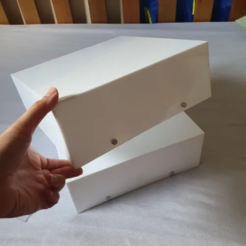 DUAS Luminárias quadradas de Teto Branca - Acrilico
