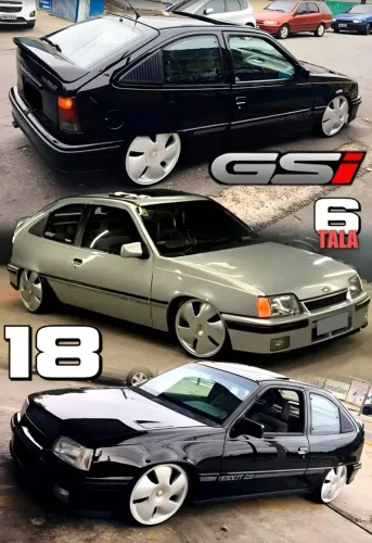 Rodas aro 18 Chevrolet Vecyra GSI Prata 4x100 tala 6 novas