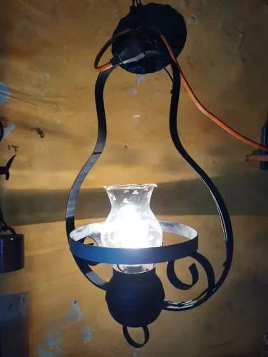 Lustre Antigo com Opção de Tulipas Vintage