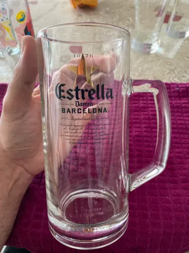 Caneca cerveja estrella Damm 500ml