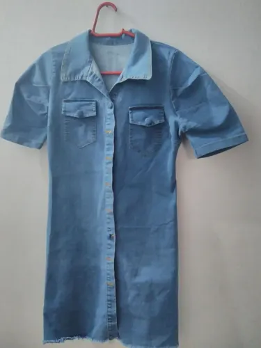 Vestido Jeans Azul - Tamanho M